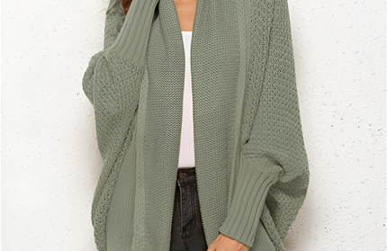 Open Front Batwing Sleeve Cardigan