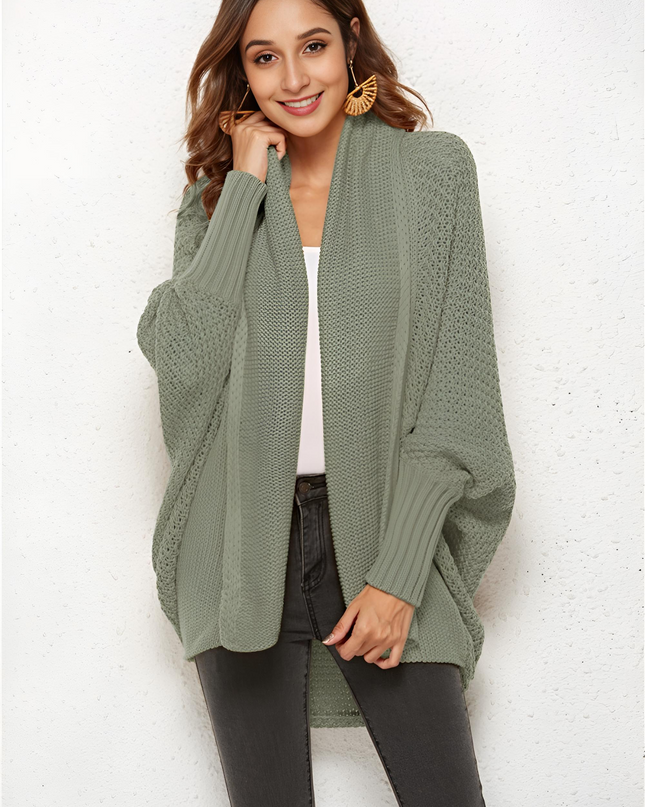 Open Front Batwing Sleeve Cardigan