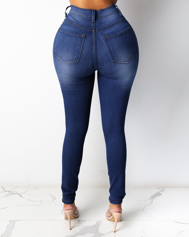 High Waist Thin Jeans