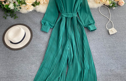 Wide Leg Long Pants Jumpsuit