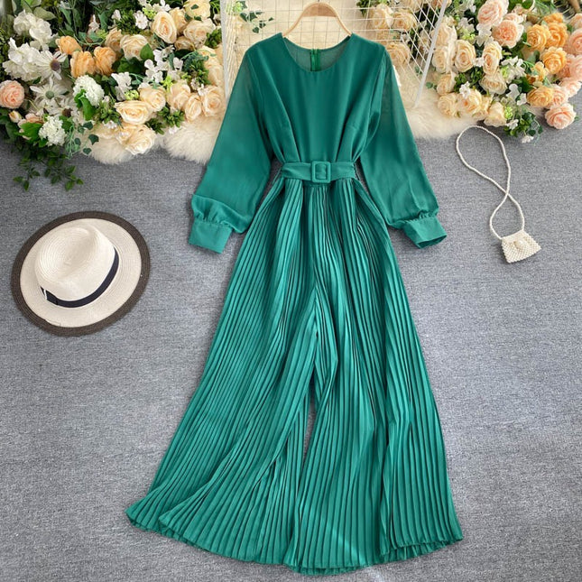 Wide Leg Long Pants Jumpsuit