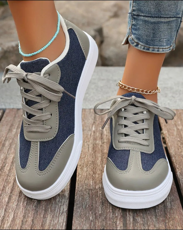 Contrast Lace Up Sneakers