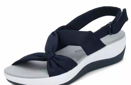 Simple Fish Mouth Sponge Platform Sandals