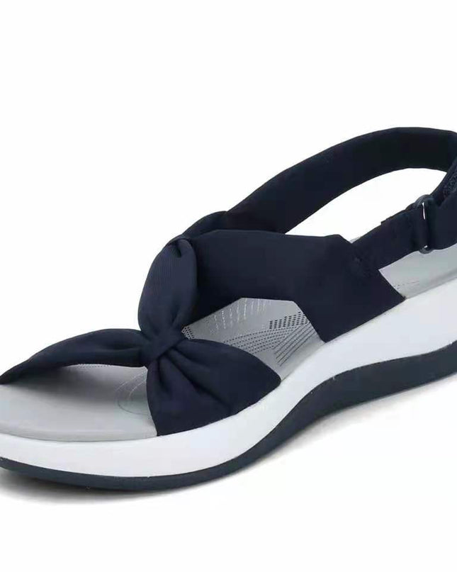 Simple Fish Mouth Sponge Platform Sandals