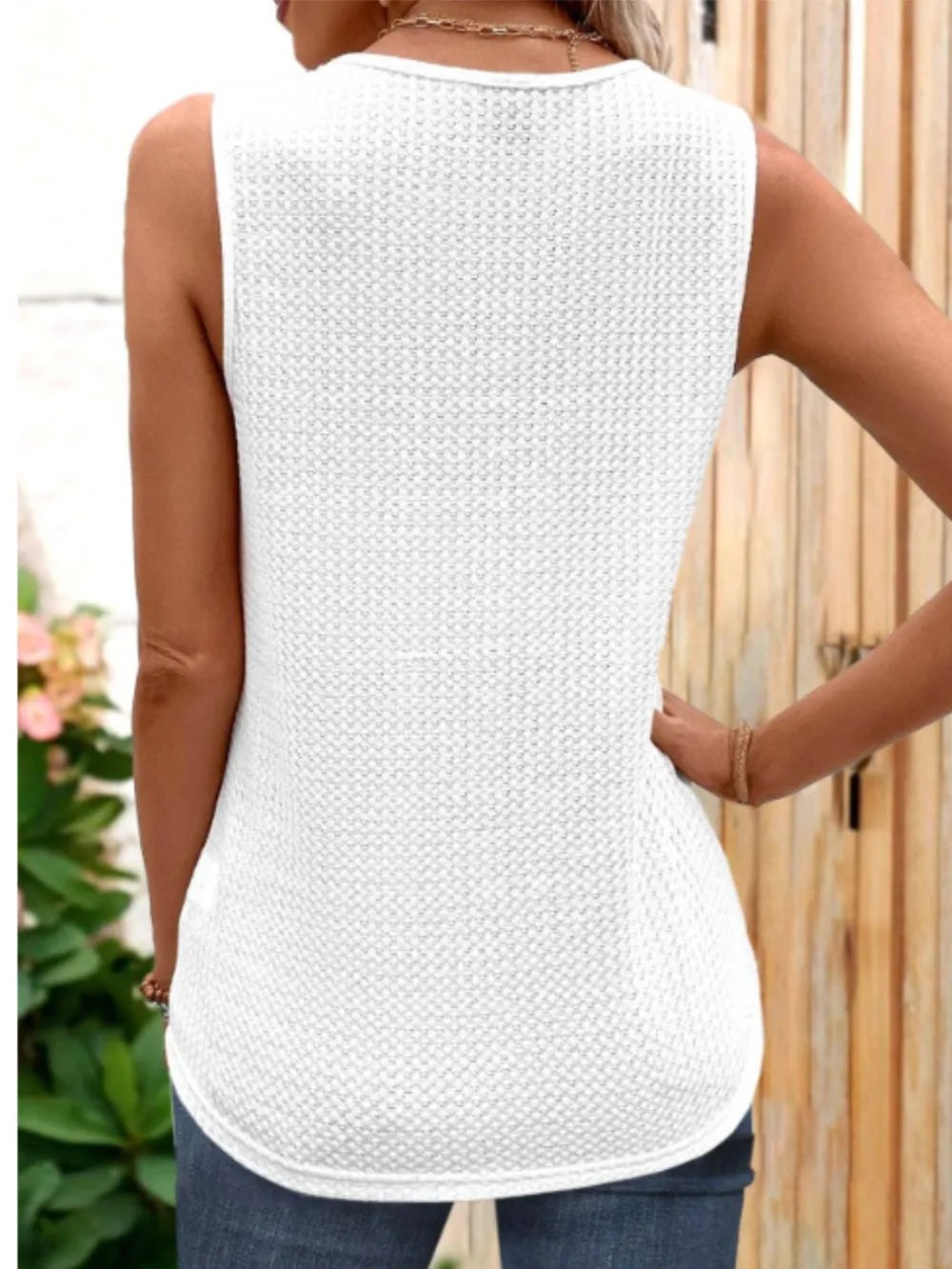 Lace Detail V-Neck Tank Top