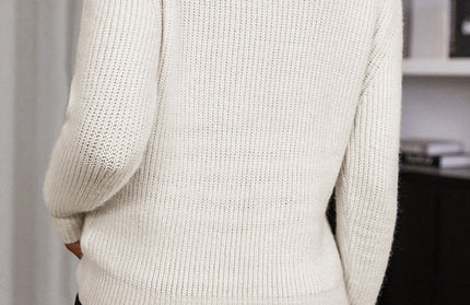 Sweater Autumn and Winter Women's New Broken Round Neck Knitwear Loose Fashion Long Sleeve - Hey Love Boutique