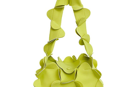 Mori soft girl fashion three-dimensional petal bag ins ladies one-shoulder underarm bag pu