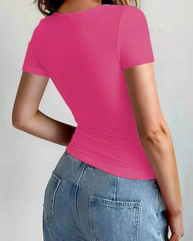 Casual Slim Fit Short Sleeved T-shirt