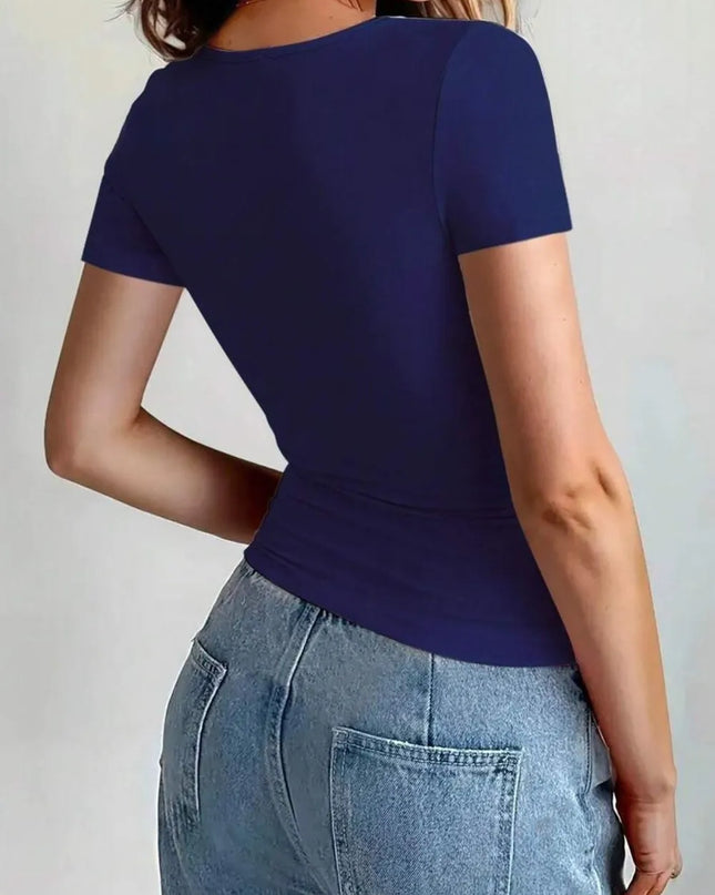 Casual Slim Fit Short Sleeved T-shirt