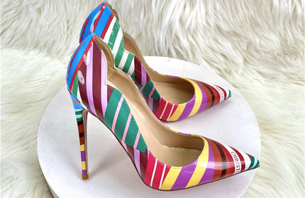 sexy women's zebra high heels