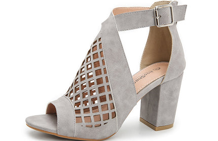 Fish Mouth Chunky Heels - Hey Love Boutique