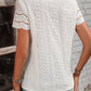 Eyelet Short Sleeve Shirt