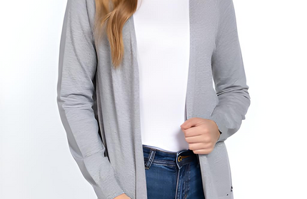 Open Front Long Sleeve Cardigan - Hey Love Boutique