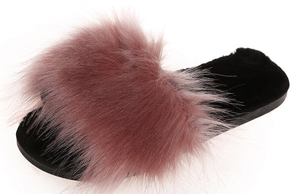 The New Plush Slippers Can Be Worn Outside The Home Plus Size Women's Slippers - Hey Love Boutique