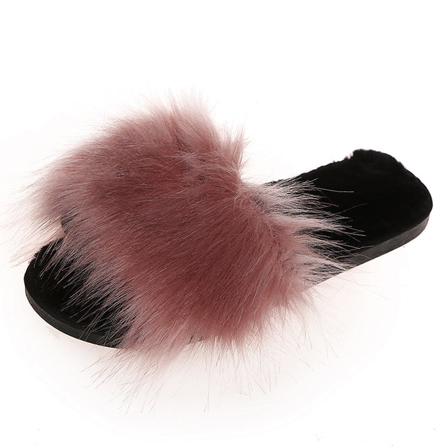 The New Plush Slippers Can Be Worn Outside The Home Plus Size Women's Slippers - Hey Love Boutique