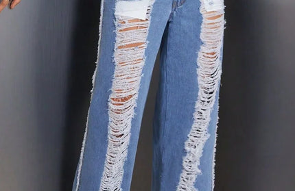 Distressed Wide Leg Jeans