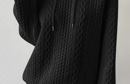 Drawstring Drop Shoulder Long Sleeve Hoodie