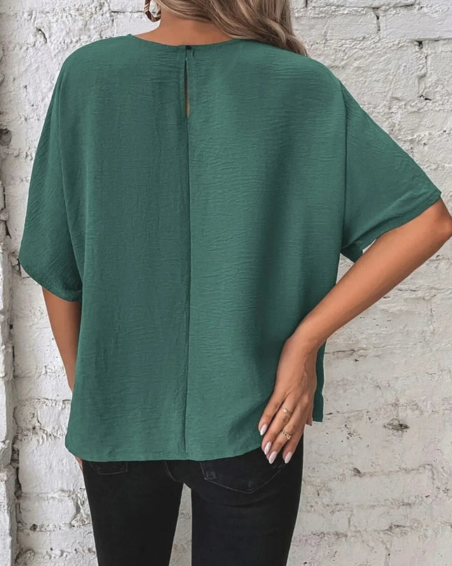 Knotted Half Sleeve Blouse