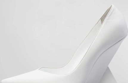 Ultra high heels, shallow mouth, pointed toe, patent leather wedge shoes, catwalk plus size shoes