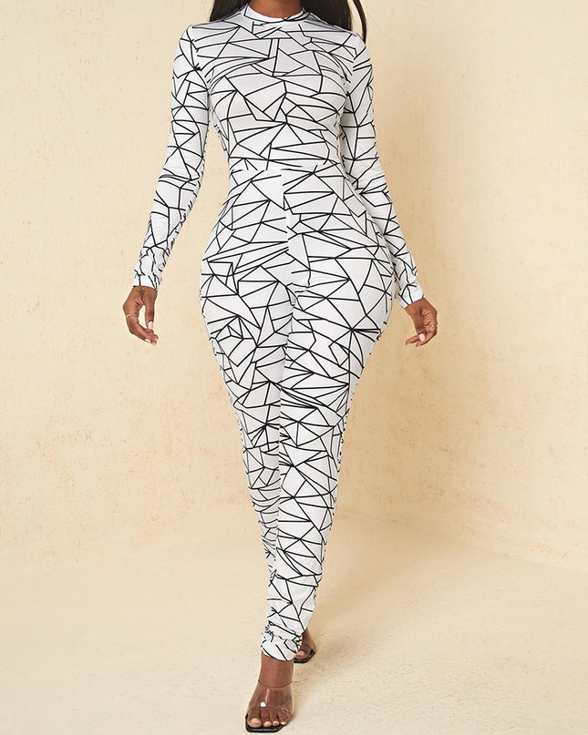 Round Neck Leopard Jumpsuit - Hey Love Boutique