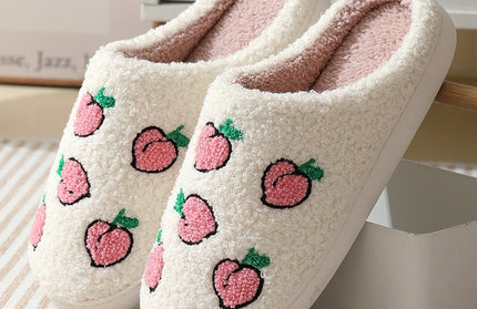 Comfortable Strawberry Cotton Slippers