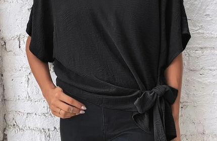 Knotted Half Sleeve Blouse