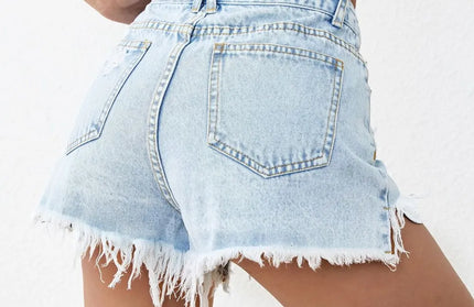 Distressed Denim Shorts
