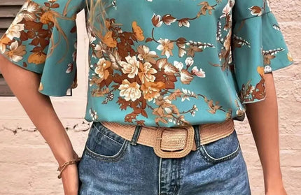 Printed Half Sleeve Blouse