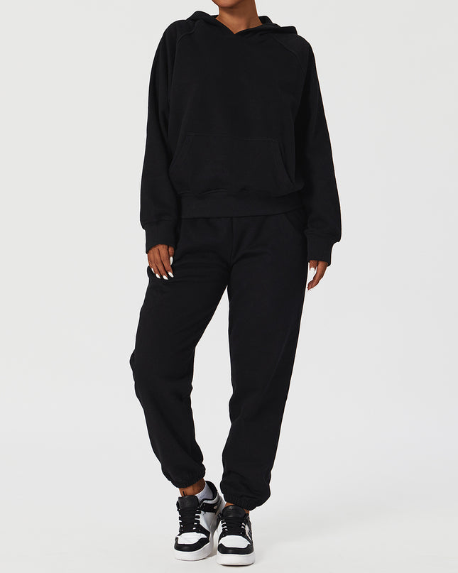 Hooded Loose Sport Sweater Set