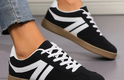 Lace Up Flat Sneakers