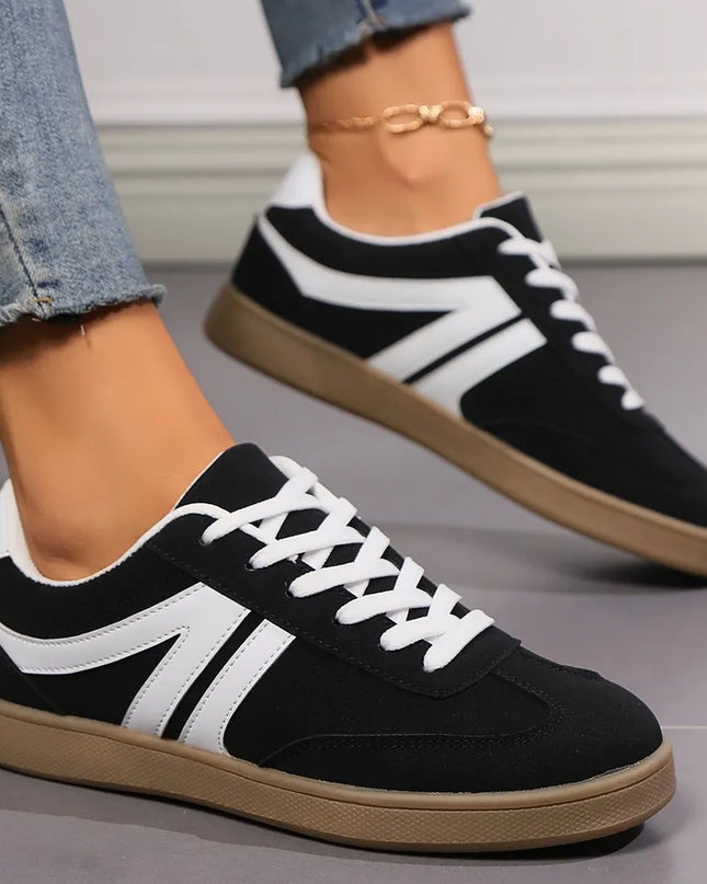 Lace Up Flat Sneakers