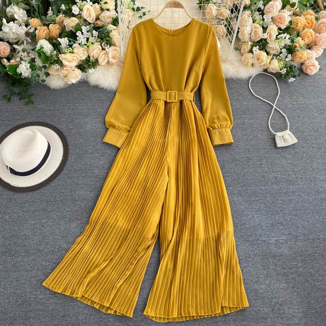 Wide Leg Long Pants Jumpsuit