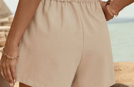 Tied Waist Shorts with Pockets