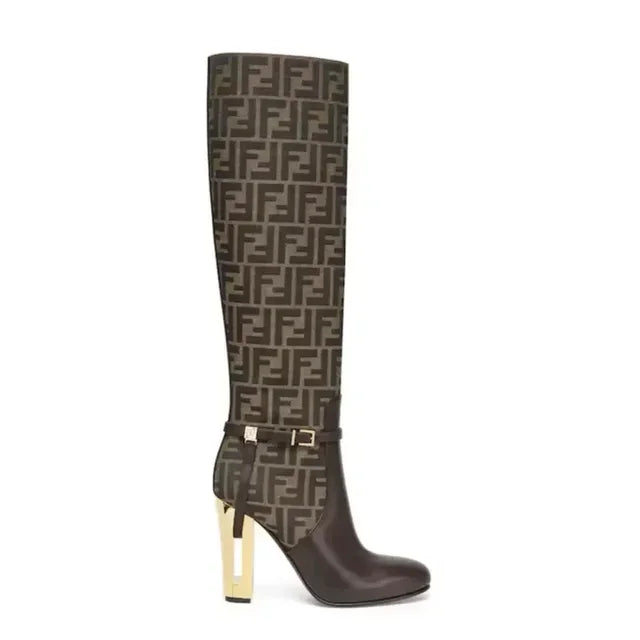 Thick Knee High Boots