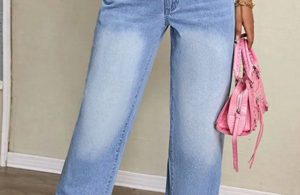 Washed High Waist Jeans