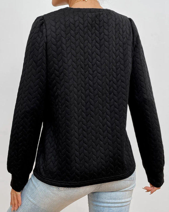 Texture Long Sleeve Sweater