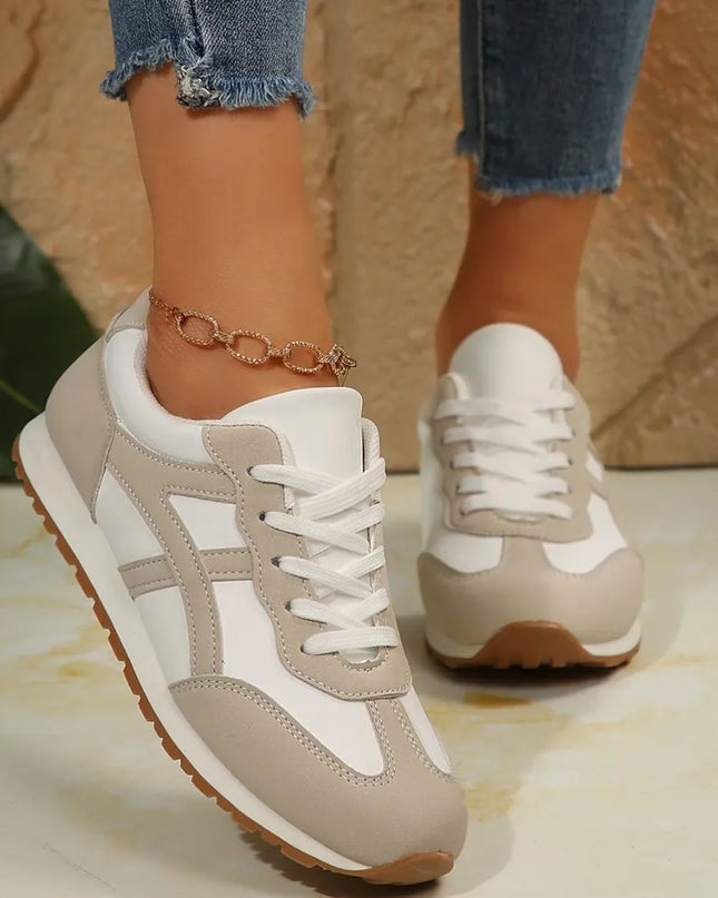 Contrast Lace Up Sneakers