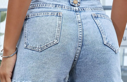 Raw Hem Denim Shorts
