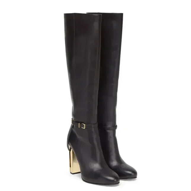 Thick Knee High Boots
