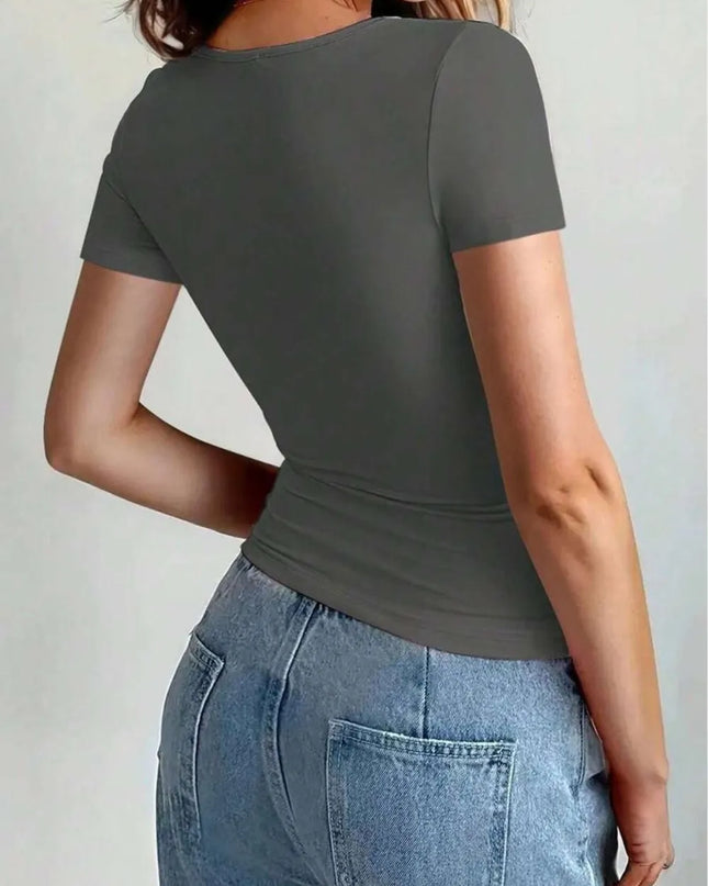 Casual Slim Fit Short Sleeved T-shirt