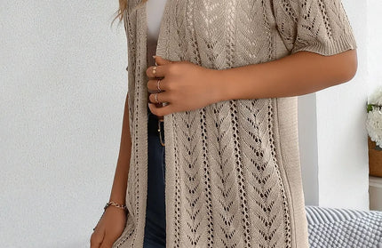 Open Front Half Sleeve Cardigan