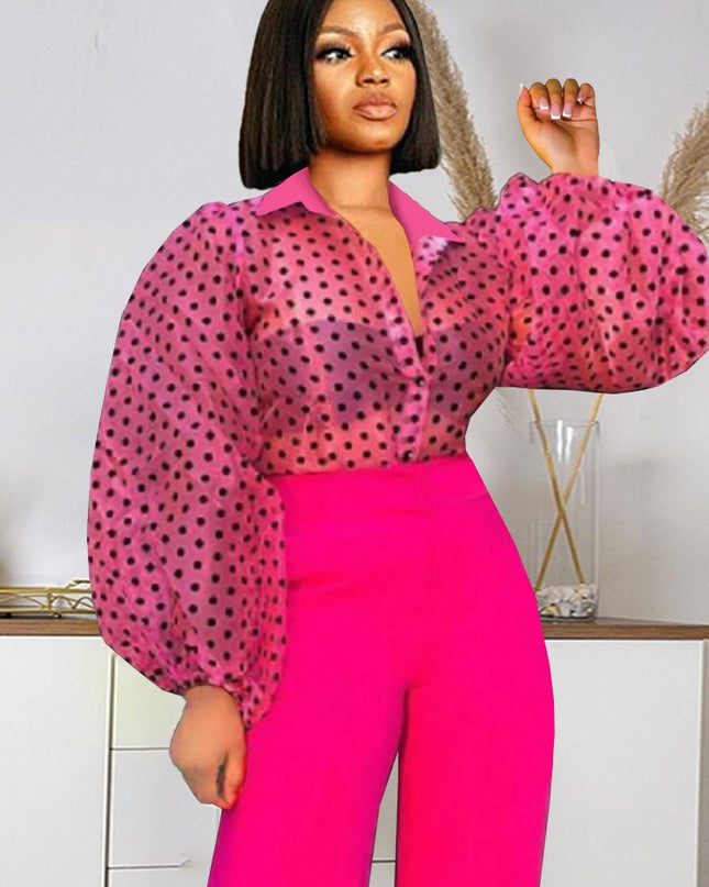 Polka Dot Bubble Shirt