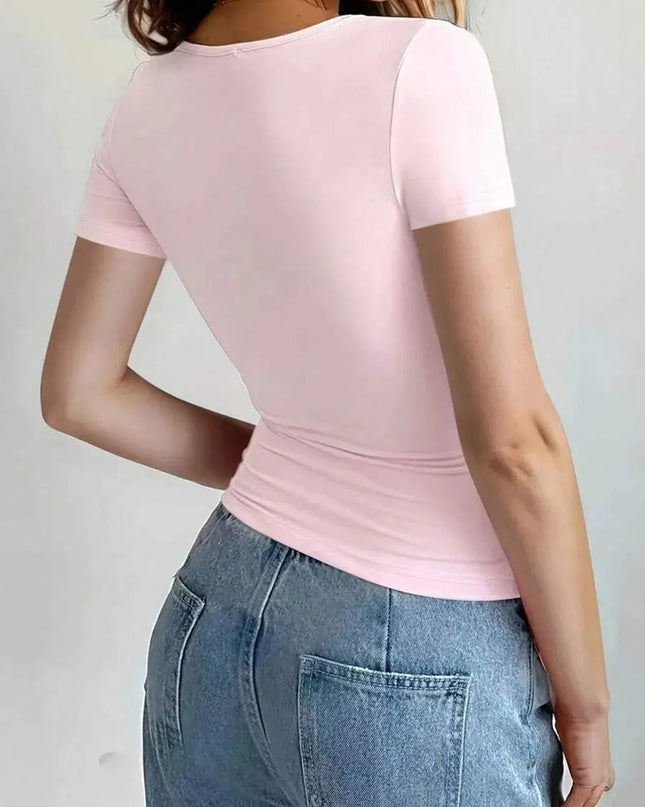 Casual Slim Fit Short Sleeved T-shirt