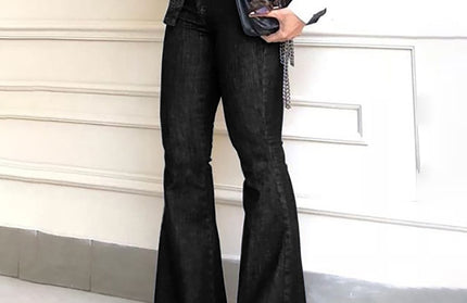 High Waist Denim Flare Jeans
