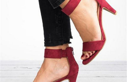 Flock Square Heel