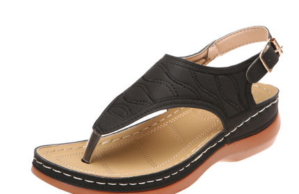 Roman Style One Word Buckle Sandals