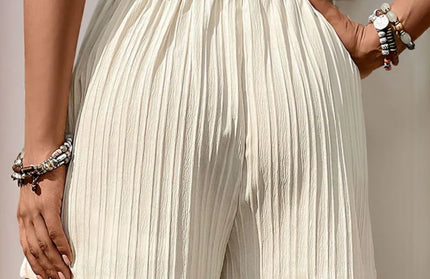 Textured High Waist Shorts with Pockets