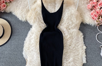 Sleeveless Crochet Knit Dress