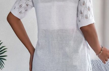 Open Front Short Sleeve Cardigan