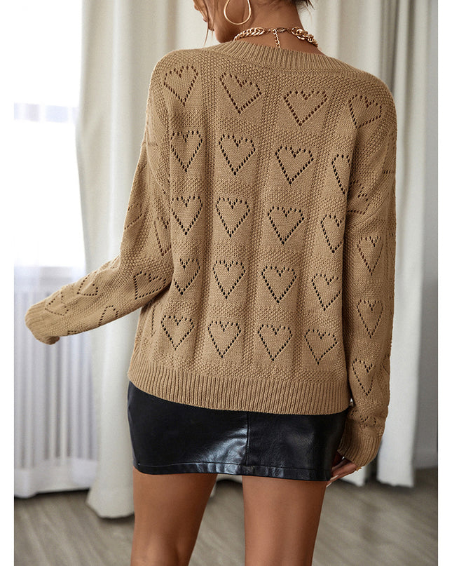 Love Pattern Sweater - Hey Love Boutique